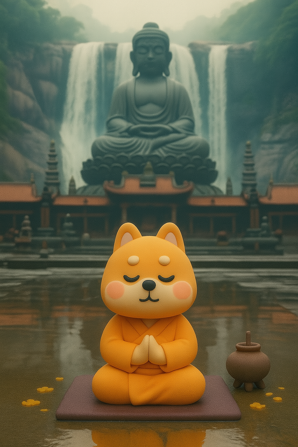 3D Monk Dog character showcase