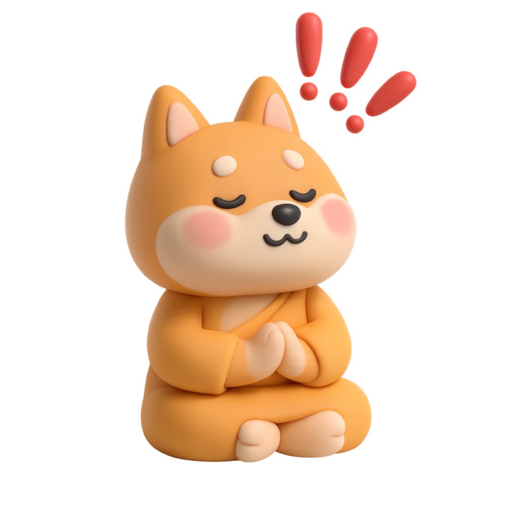 Monk Logo - Stillness. Strength. Shiba.